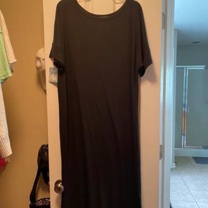 Black midi boutique dress